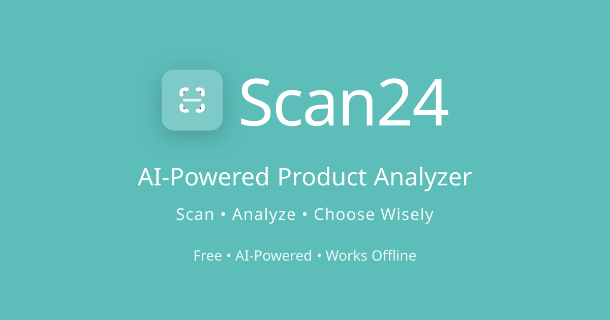Scan24 - Free AI Product Analyzer | Food, Skincare, Supplements Scanner